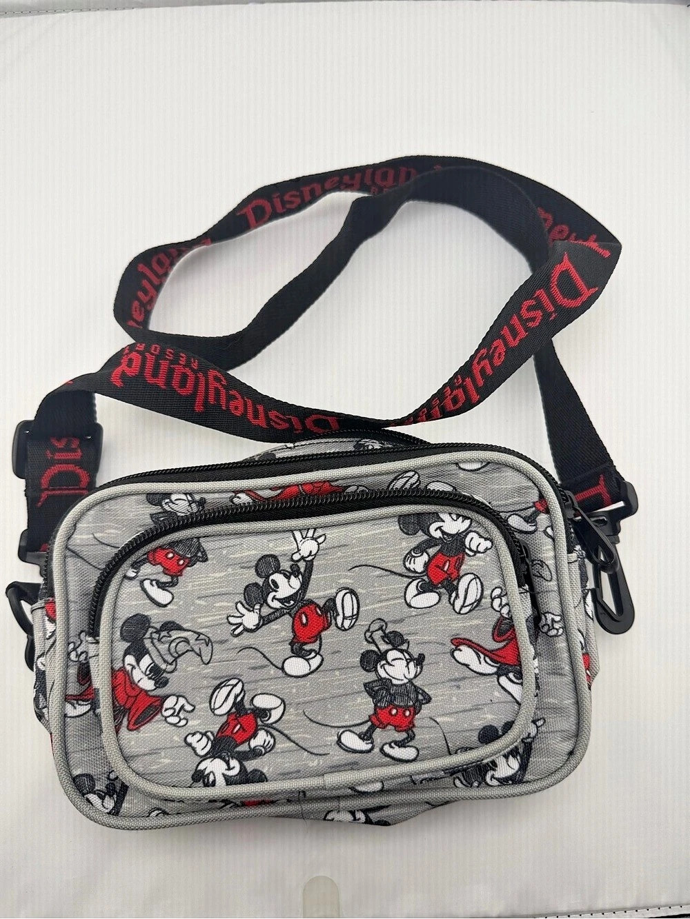 Disneyland Mickey Mouse Crossbody Bag in Gray & Black Like New